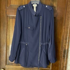 Chico’s Anorak jacket, tunic-length, size 2, blueberry, excellent condition